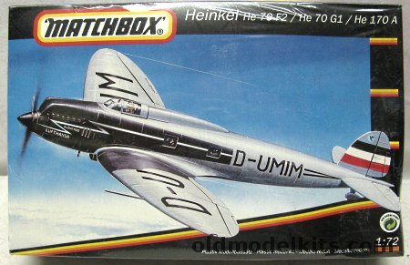 Matchbox 1/72 Heinkel He-70 F2 / He-70 G1 / He-170A, 40132 plastic model kit